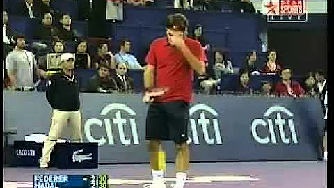 Federer Vs Nadal  4 Consecutive aces by Federer