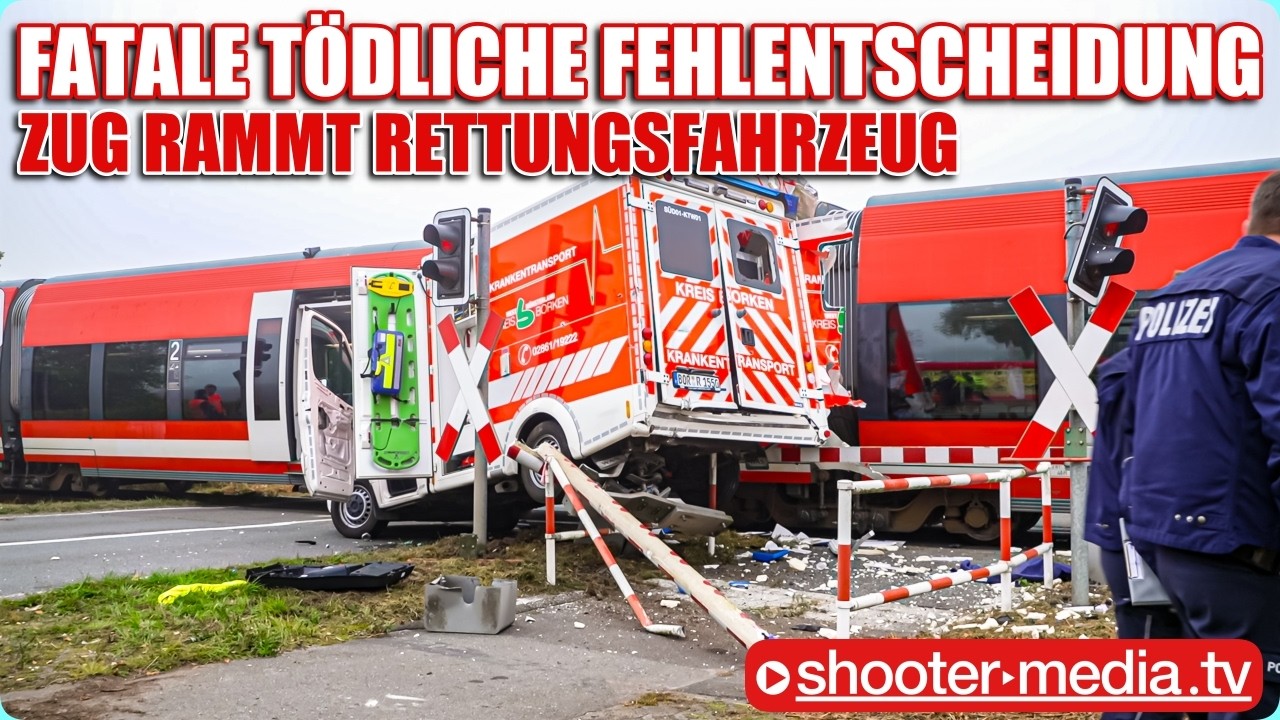❌ ZUG RAMMT KRANKENTRANSPORTWAGEN AUF BAHNÜBERGANG ❌ | 😱 6 Verletzte + 1 Todesopfer 😱