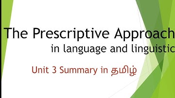 #prescriptive #approach in #language and linguistic #summary in #tamil #english #easy#notes #net #yt