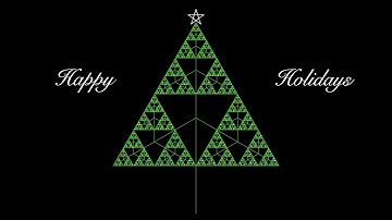 A Fractal Holiday Greeting #fractal #manim #sierpinski #holiday