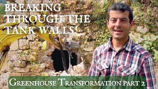 Breaking walls to make doors in the abandoned cistern: GREENHOUSE Part 2 by The Lost Gardens of Chateau de Rosieres 12,482 views 6 months ago 12 minutes, 38 seconds