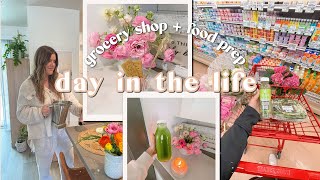 DAY IN THE LIFE! | food prep, healthy spring recipes, Trader Joes grocery shop + haul!