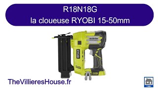 Ryobi - Cloueur sans fil 18V 10 à 38 mm de long (sans batterie ni chargeur)  - R18S18G-0