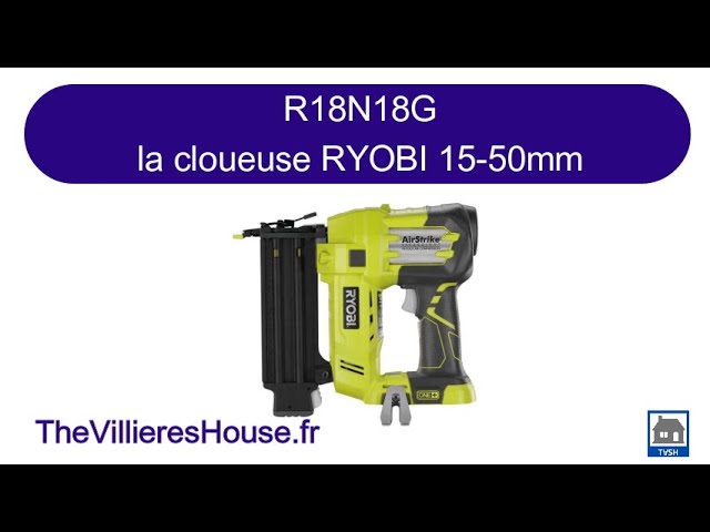 Ryobi - Cloueur sans fil 18V 10 à 38 mm de long (sans batterie ni chargeur)  - R18S18G-0