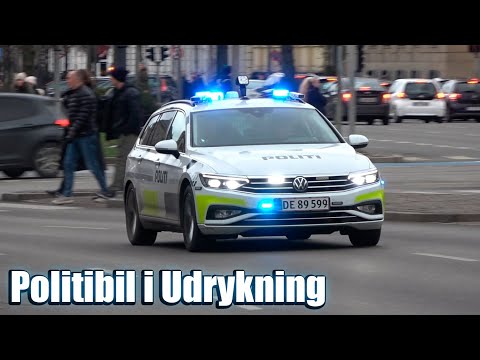 Politibil i Udrykning