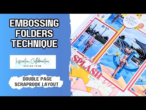 Fun, New Way to Use Embossing Folders On A Scrapbook Layout - YouTube