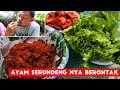 Auto Bikin Ngiler! Ayam Serundeng + Sambel Tahu Terong + Lalapan!!