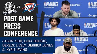 Jason Kidd, Luka Dončić, Dereck Lively II, Derrick Jones & Kyrie Irving  Game 5 @OKC | Post Game