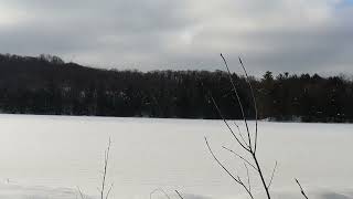 Nature Clip  37  Snow Cover Lake (Calm & Relaxing Sounds)