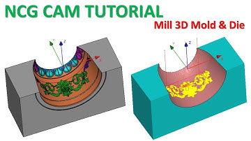 NCG CAM Tutorial #40 | Mill 3D Mold & Die Toolpath Easy Making