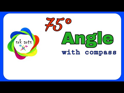 How to construct 75 degree angle with compass||75 degree ka kon||srk arts|| srk drawings||
