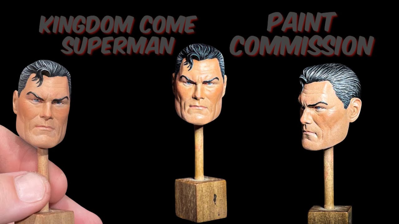 1/6 SUPERMAN TONY MEI HEAD SCULPT PAINT JOB (KINGDOM COME)