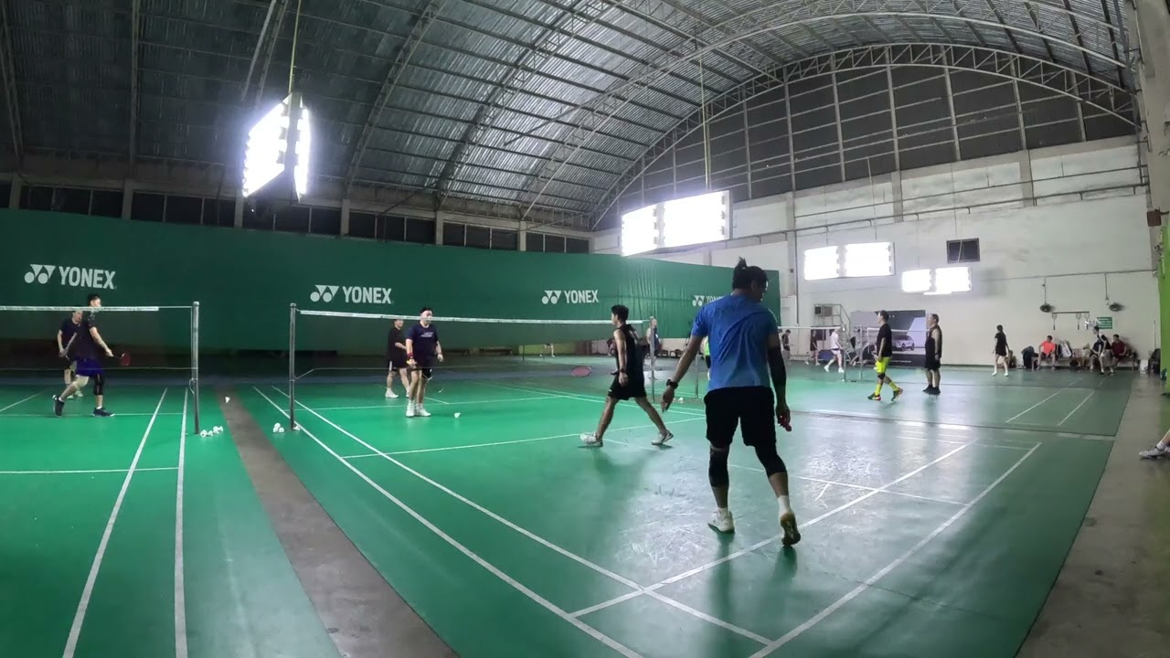 #เพิ่มสุข [Drunker Badminton] Game2 Beer Noi VS Sharp Per 1:2  4K