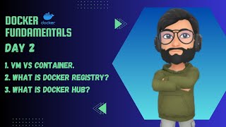 Docker Fundamentals | Day 2 | Vm vs Containers | What is docker image registry | What is docker hub