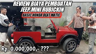 Jeep Mini Mesin Motor Honda Beat Matic || Review Jeep Mini Matic || homemade mini jeep