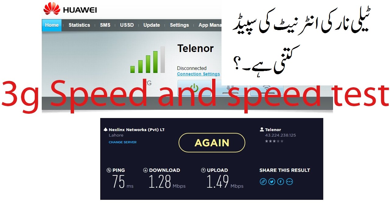 telenor speed test