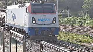 8500호대  8506호 전기기관차 화물열차통과 벌크시멘트   아신역