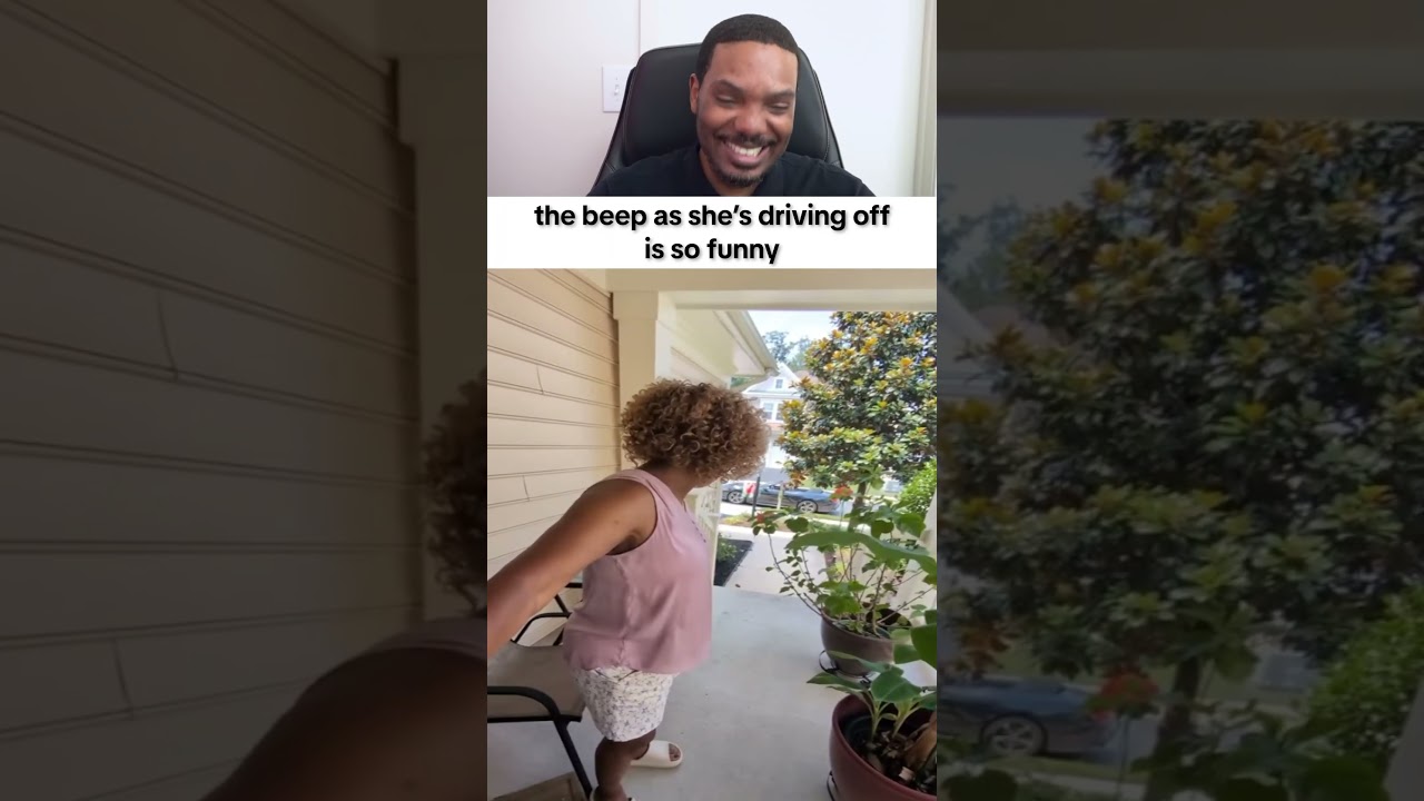 the beep as she’s driving off is so funny 🤣 #funny