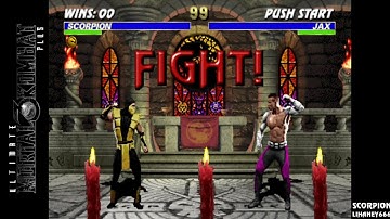 UMK3 Plus Beta II Arcade - Scorpion destroying the CPU