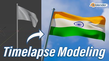 Create realistic Flag Animation - Timelapse Video  (Blender2.93)