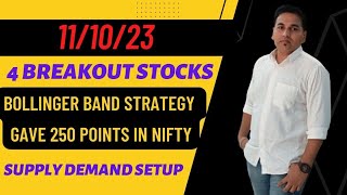 Top 4 Breakout stocks for tomorrow | 11/10/23 | swing stocks for tomorrow | intraday stocks tomorrow