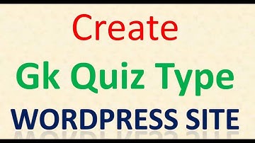 Wordpress Quiz Plugin to create a Gk Quiz type website