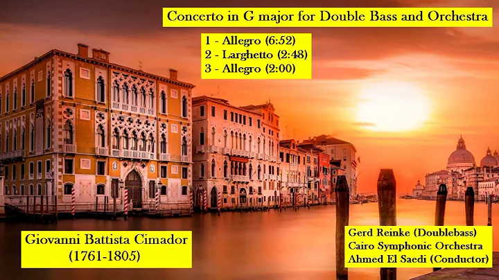 Giovanni Battista Cimador (1761-1805) - Concerto i...
