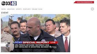 San Bernardino police news conference on mass shooting at Inland Regional Center, Dec. 3, 2015