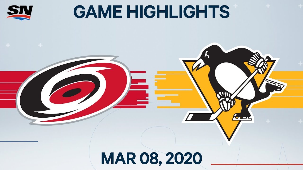 NHL Highlights Hurricanes vs. Penguins Mar. 08, 2020 YouTube