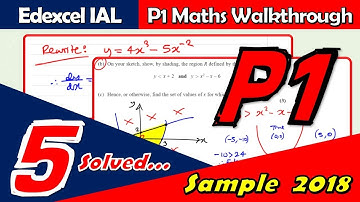 P1 Edexcel Sample 2018 | Question 5 Walkthrough | Graphical Inequalities & Sketch (IAL Maths WMA11)