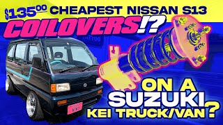 What!? $136 Nissan Coilovers fit a Suzuki Carry or Every! Stance, Slam or Lift & stop Deathwobble!