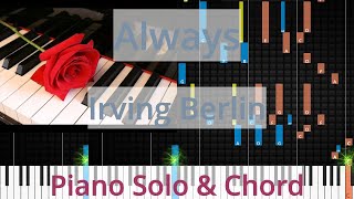 🎹Always, Solo &amp; Chord, Irving Berlin, Synthesia Piano