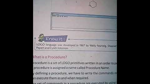 Procedure in LOGO | CBSE class 4th