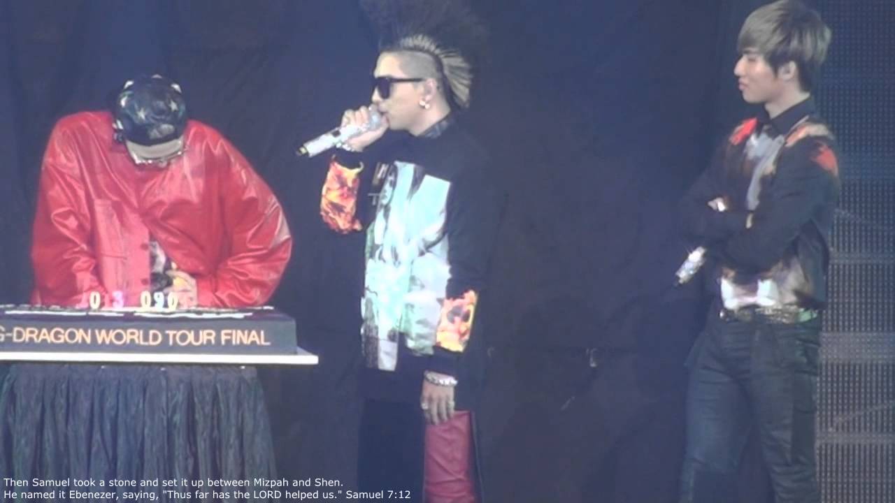 130901 TAEYANG - Talk_full - new swag mohican - GD the final concert in Seoul