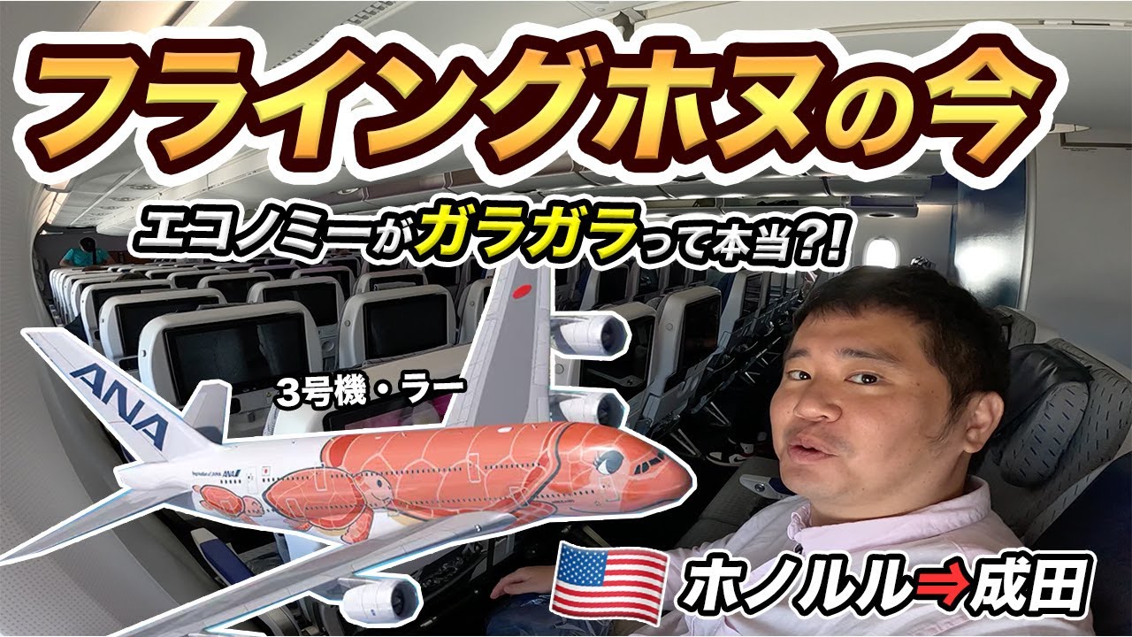 ANAフライングホヌのエコノミーはガラガラ?!実際に乗って検証（ホノルル⇒成田）