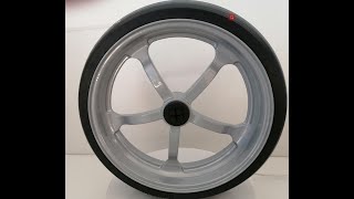 Aluminum wheel rim with semi-pneumatic tires