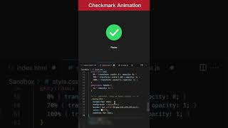 Checkmark animation using HTML and CSS #shorts