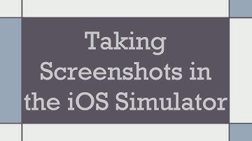 Taking Screenshots in the iOS Simulator