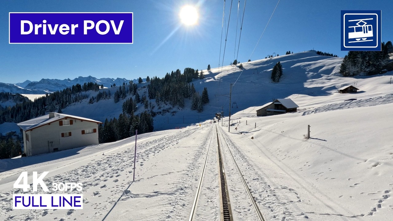 Winter Wonderland!❄️ | 🇨🇭 Cab Ride Rigi Mountain Railway Drivers POV  | Rigi Kulm - Arth-Goldau [4K]