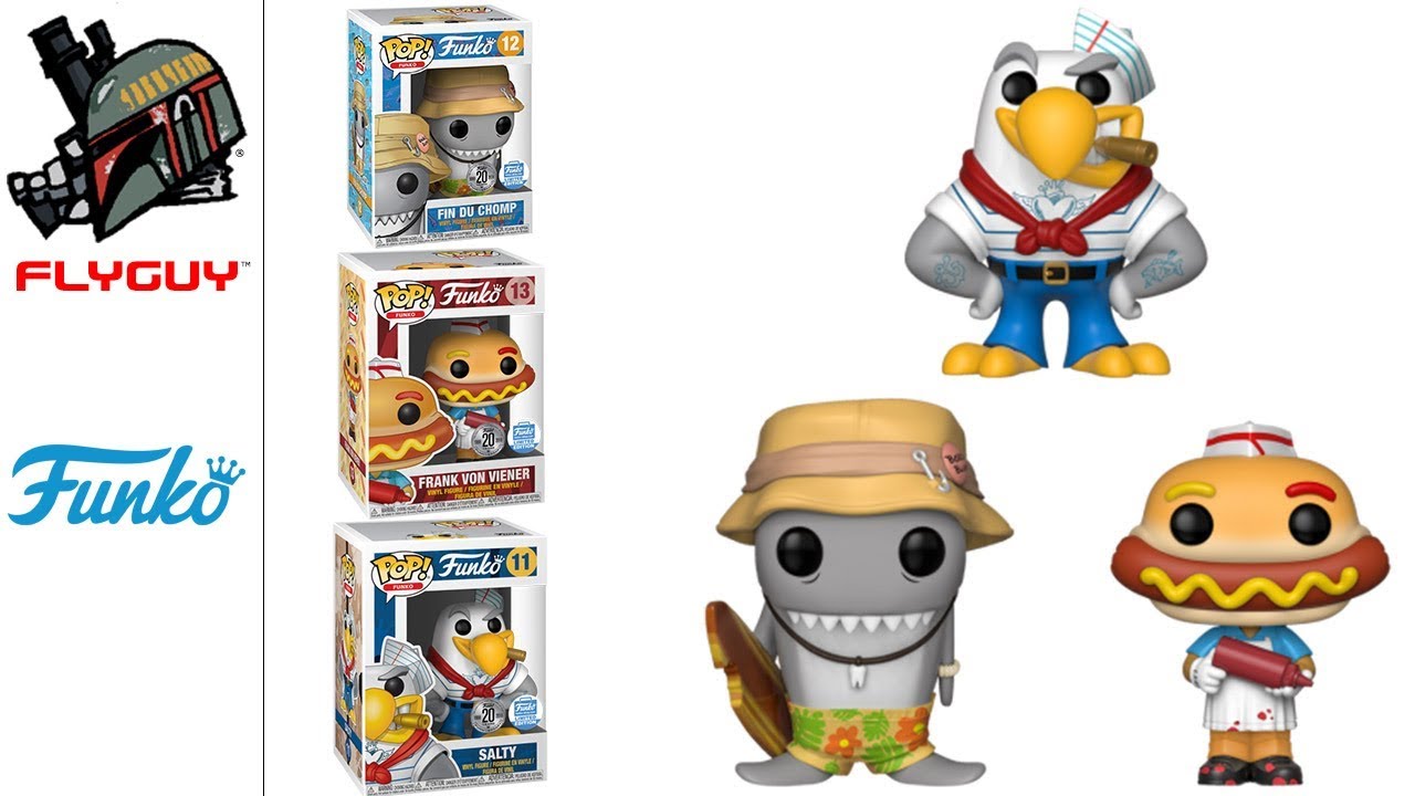 Funko POP! Spastik Plastik Fin Du Chomp Frank & Salty Toy Action Figure Review | By FLYGUY - YouTube