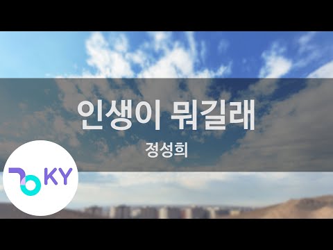 인생이 뭐길래 - 정성희 (KY.96454) / KY Karaoke