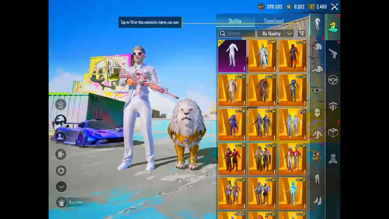 *PROPER GUNLAB INVENTORY & ALL X-SUITS UNLOCK & 9X MYTHIC LOBBY & 8X SPORTS | 01 DROP CAR |**RARE 