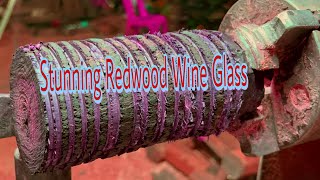 Top Talented Artisan/ Redwood Wineglass Turning Project!  #woodturning #Woodturning projects