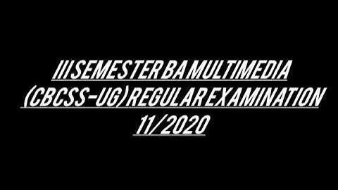 3rd semester result published|| Calicut University