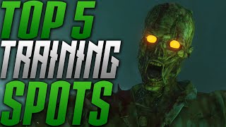 TOP 5 TRAINING SPOTS in Zetsubou No Shima! '5 Best Training Spots' (Black Ops 3 Zombies)