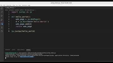Making a Simple Web App using the JustPy framework