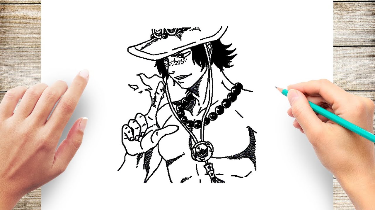 How to Draw Portgas D'Ace from One Piece YouTube