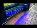 【足元を彩る?!】アルファード スカッフプレート下にウェルカムLED スライドドアに連動するウェルカムランプ アルファード 30系 ヴェルファイア30系 2列目リアにウェルカムランプを取り付け