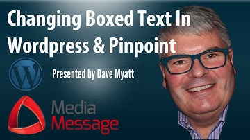 Changing Boxed Text in Wordpress & Pinpoint