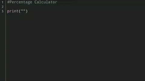 How to make Percentage Calculator with Python